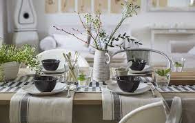 Basic table setting instructions lay the placemat on the table. A Simple Table Setting Idea For More Relaxed Hosting Ikea