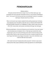 Jadual kerja pelaksanaan kajian kes (kerja kursus sejarah pt3 2019). Penghargaan Sejarah