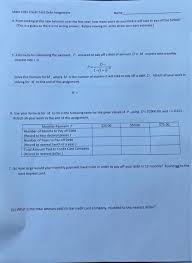 Select the name of the customer. Math 1050 Credit Card Debt Assignment Name You Have Chegg Com