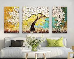 Pin On Flower Hand Painted Wall Painting Palette Knife Wild Flower Abstract Oil Painting Canvas