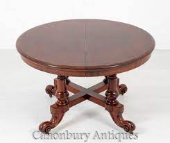 Iona 8 seat large dining table, solid pine and pebble grey. Victorian Dining Table Round Extending Circa 1860