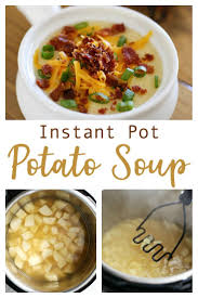 This Pressure Cooker Potato Soup Is A Simple Family Friendly Recipe A Cla Pressure Cooker Sweet Potatoes Hearty Meals Comfort Foods Pressure Cooker Potatoes