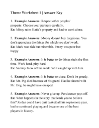 I Have Rights Worksheet This Is The Answer Key For The Theme Worksheet 1 In 2020 School Worksheets Literal Equations Kindergarten Worksheets