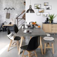 Livraison rapide et économies garanties. Table Beton Et Bois Le Bon Mix Pour La Salle A Manger Joli Place