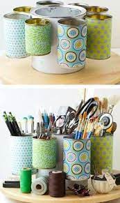 bekijk de foto van jojoke met als titel handig voor op tafel te zetten met materialen in en andere inspirere craft supply storage craft room storage craft room