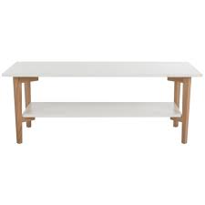 Vasagle nesting table set of 2, round coffee table with steel frame, side end table for living room, bedroom, office, rustic brown and black ulet040b01 4.7 out of 5 stars 154 $84.99 $ 84. Caraway Rectangle Coffee Table White Oak Safavieh Target