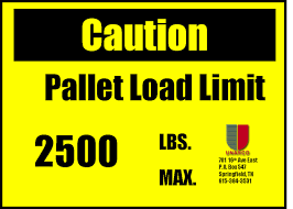 Load Plaque Unarco Pallet Rack And Warehouse Storage Systems
