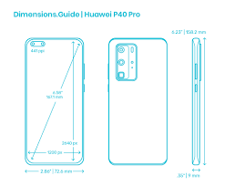 Features 6.58″ display, kirin 990 5g chipset, 4200 mah battery, 512 gb storage, 8 gb ram. Huawei P40 Pro 2020 Dimensions Drawings Dimensions Com