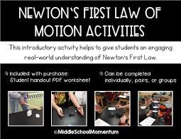 Newton S First Law Of Motion Activities Motion Activities Newtons First Law Newtons Laws Of Motion