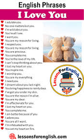 English Phrases I Love You I Adulate You No One Matters But You I M Wild About You You Re All I See I W English Phrases English Words Learn English Words