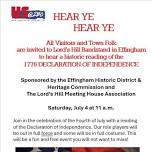 Historic Reading of the 1776 Declaration of Independence
