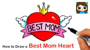 See more ideas about mothers day crafts, mothers day, crafts. How To Draw Best Mom Heart With Wings Mother S Day Art Youtube
