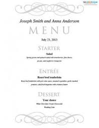 Check spelling or type a new query. Free Printable Wedding Menu Templates Lovetoknow Printable Wedding Menu Wedding Menu Cards Wedding Menu Template