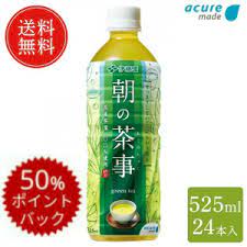 朝の茶事525ml 24本入り 送料込 送料無料 お茶 ペットボトル アキュア 飲み物 緑茶 ソフトドリンク 飲料 ギフト ケース 茶 ドリンク 箱買い 24本 まとめ買い ギフトセット プレゼント おちゃ 送料込み 日本茶 room my favorites 茶事 緑茶