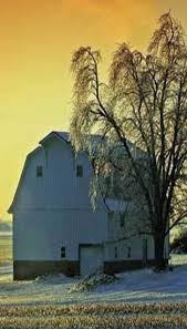 Barn At Sunset In The Winter Farm Barn Rustic Barn Old Barns