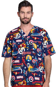 Scrub Identity Marvel Comic Team Avengers Iron Captain Scrub Top 27 99 Https Www Scrubidentity Com Marvel Comic Team Avengers I Scrub Tops Tops Scrubs