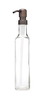 french vessel glass soap dispenser with