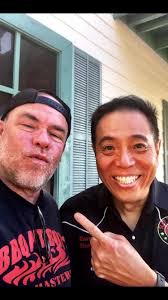 Here I am telling Harry Soo I can't reveal my Secrets to Good BBQ