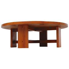 Pine round table with glass. Ate Van Apeldoorn Round Pine Coffee Table At 1stdibs