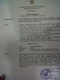 Surat Panggilan Pemeriksaan Nurdin Basirun Disertai Tulisan Untuk Keadilan