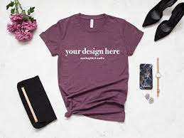 Download Free T Shirt Mockup Bella Canvas 3001 Mockup Heather Maroon Bordeaux Psd Free Psd Mockups Mockup Free Psd Clothing Mockup Free Packaging Mockup