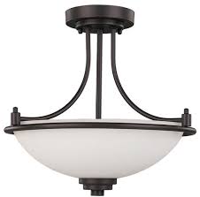Check out our semi flush mount ceiling light selection for the very best in unique or custom, handmade pieces from our lighting shops. Patriot Lighting Camden Oil Rubbed Bronze Semi Flush Mount Ceiling Light At Menards
