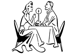 Coloring Page Dinner By Candlelight Free Printable Coloring Pages