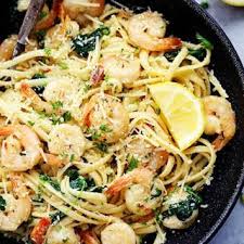 Lemon Garlic Parmesan Shrimp Pasta Recipe Yummly Recipe Garlic Parmesan Shrimp Shrimp Parmesan Pasta Shrimp Parmesan