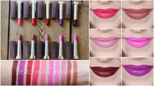 new maybelline creamy matte lipstick shades lip swatches 2015