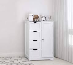 Free standing corner bathroom cabinets. Bathroom Cabinet Corner Cabinet Made Of Wood 56 X 30 X 81 Cm White Woltu Eu