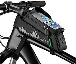 Amazon Com Rockbros Bike Phone Bag Mount Top Tube Bike Bag Fingerprint Id Compatible With Iphone X Xs 7 8 Plus Galaxy S9 N Fingerprint Id Frame Bag Bike Bag