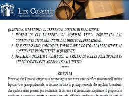 Il diritto di prelazione nel caso di vendita di un terreno confinante, spetta al proprietario che coltiva direttamente il terreno contiguo con quello in vendita; Area Documenti