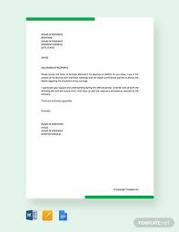 Formal Excuse Letter For Absence Template In Google Docs Word Apple Pages Template Net Letter To Teacher Lettering Cover Letter Template