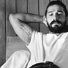 Shia labeouf was spotted taking a stroll in los angeles… while wearing nothing but his boxer briefs. God My Lord Fierce Wild And Romantic Shia Labeouf Tattoo Shia Labeouf Tattoo Shia Labeouf Facial Hair Grooming