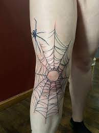 The meaning also changes depending on the race. Fresh Spider Web And Spider On My Knee Done By Lizz Zonno Ink Iron Custom Tattoo In Chicago Tattoos