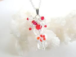 Christmas Pepermint Candy Charm Necklace Lampwork Glass Necklace By Pnljewelrydesigns Christmas Charms Lampwork Glass Necklaces Holiday Jewelry