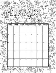 February 2020 Coloring Calendar Woo Jr Kids Activities Coloring Calendar Kids Calendar Calendar Craft