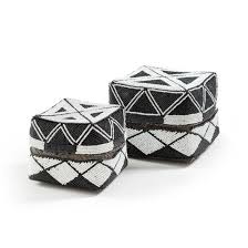 Boite En Bambou Et Perles Pemalang Noir Blanc Am Pm La Redoute Boite De Rangement Boite Bohemian Decoration