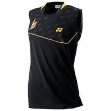 2018 yonex ld day off 4 badminton camouflage short sleeve yonex 10017ld Yonex Mens 10000ldex Lin Dan Sleeveless Shirt Black Tennisnuts Com