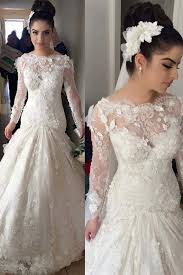 Shop cheap and glamorous wedding dresses online at yesbabyonline.com, which is offering any silhouette wedding dress in lace, tulle, satin, etc. Mermaid Long Sleeve 2018 Wedding Dresses With Train Gorgeous Lace Appliques Bridal Gowns Bo8376 Wisebridal Com