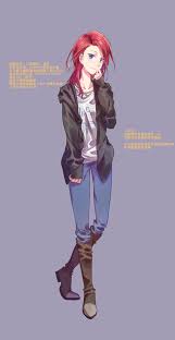 Pin On Anime Girl Red Hair Blue Eyes