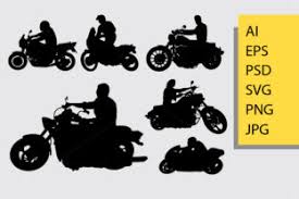Download Riding Motorbike Silhouette Graphic By Cove703 Creative Fabrica SVG Cut Files