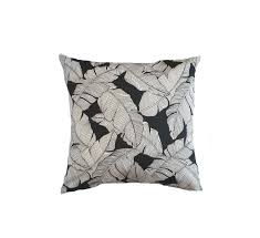 Black And White Chair Cushions Black Tropical Palm Cushion Cover Black And White Pillow Scatter Cushion Sofa Cushion Chair Cushion Daybed Cushions Outdoor Lounge Black And White Pillows Scatter Cushions Daybed Cushion