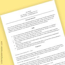 School Leaver Cv Template 2019 Cv Template Master