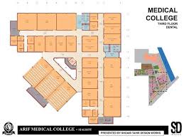 Medical College And Hospital Complex By Shoaib Tahir Design Works Building Design Floor Plans Medical College Floor Plan Design Building Design