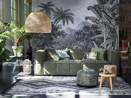 Le papier peint intissé 180g aqua paper offre un rendu mat et une belle blancheur. 10 Salons Avec Un Papier Peint Panoramique Exotique Planete Deco A Homes World