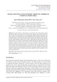 Maybe you would like to learn more about one of these? Pdf Trade Openness And Economic Growth Empirical Evidence From India