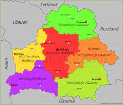 Minsk, zum stadtplan von minsk fläche: Weissrussland Karte Annakarte Com