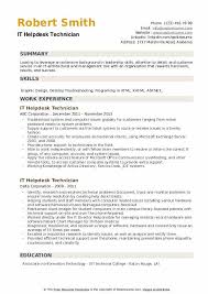 Software engineer, network architect, qa testers, support specialists and specialists. It Helpdesk Technician Resume Samples Qwikresume
