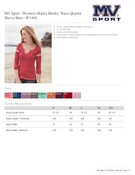 Allentown Redbirds Mv Sport Womens Hailey Henley Three Quarter Sleeve Shirt
